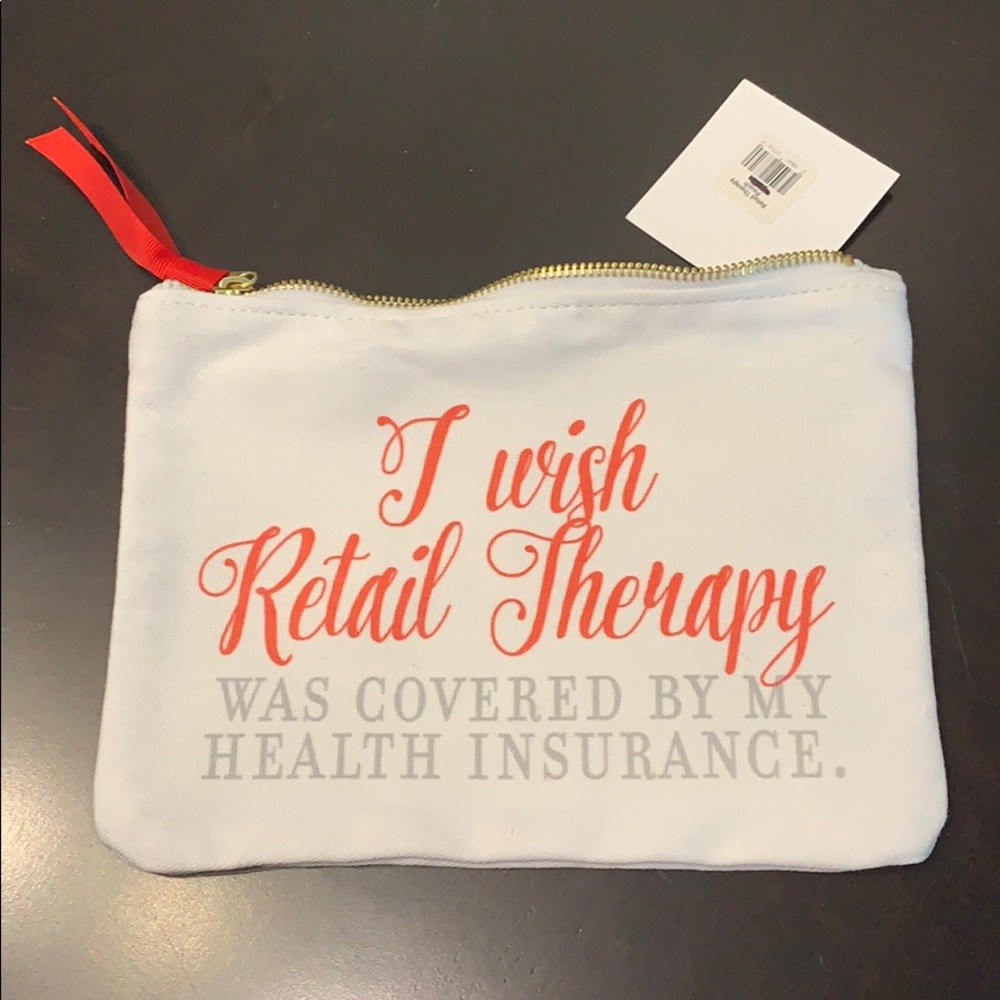 NWT canvas pouch with typography!